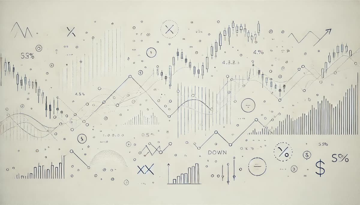 Stock Market Indexes: Essential Basics Explained 1 Abstract stock market ticker with small lines representing stock market indexes