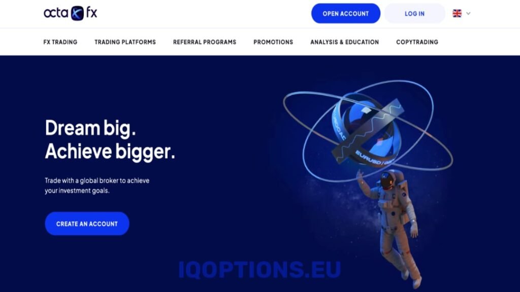 OctaFX Broker Review: An In-Depth Analysis 1 OctaFX broker banner overview iqoptions