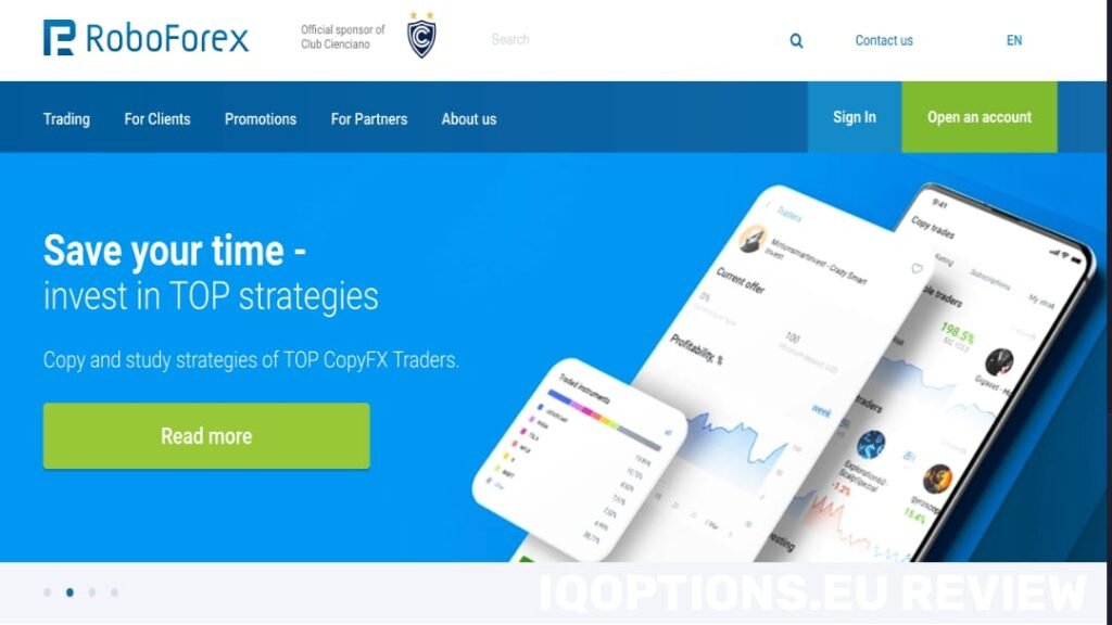 RoboForex Broker Review 1 RoboForex broker review banner official iqoptions