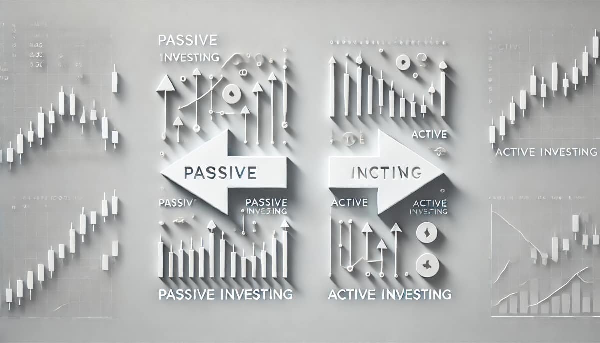Passive vs Active Investing: Which Strategy Wins? 1 Two sets of arrows pointing in opposite directions, representing passive investing on one side