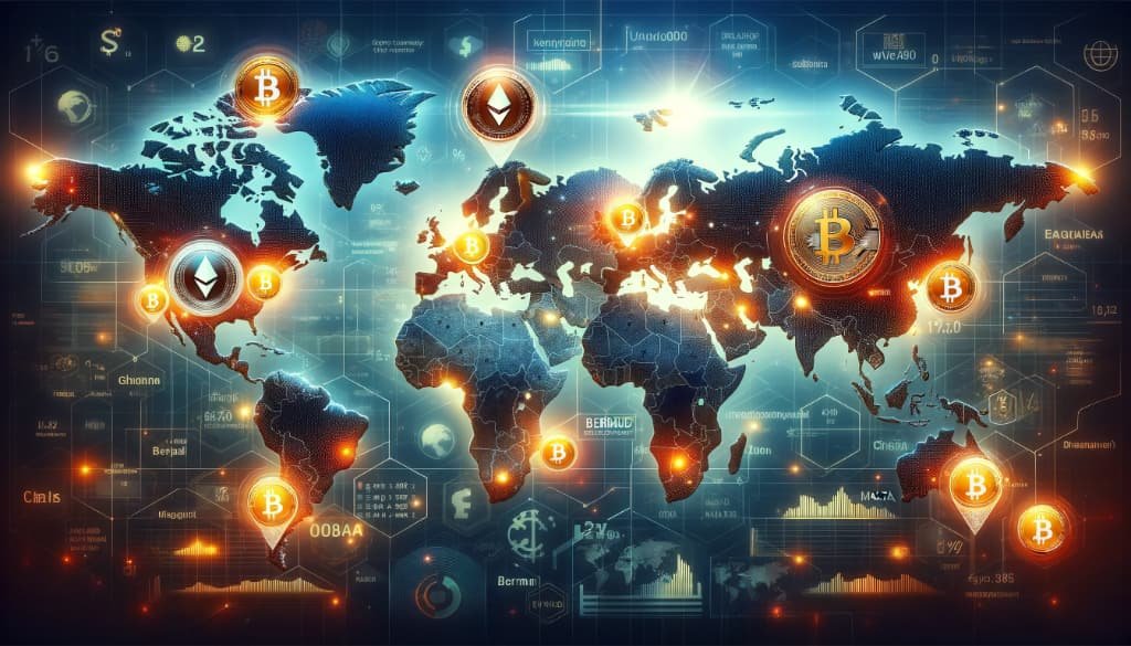 Maximize Crypto Gains: Top 0% Tax Havens Unveiled! 1 World map with highlighted 0% crypto tax countries and digital currency symbols