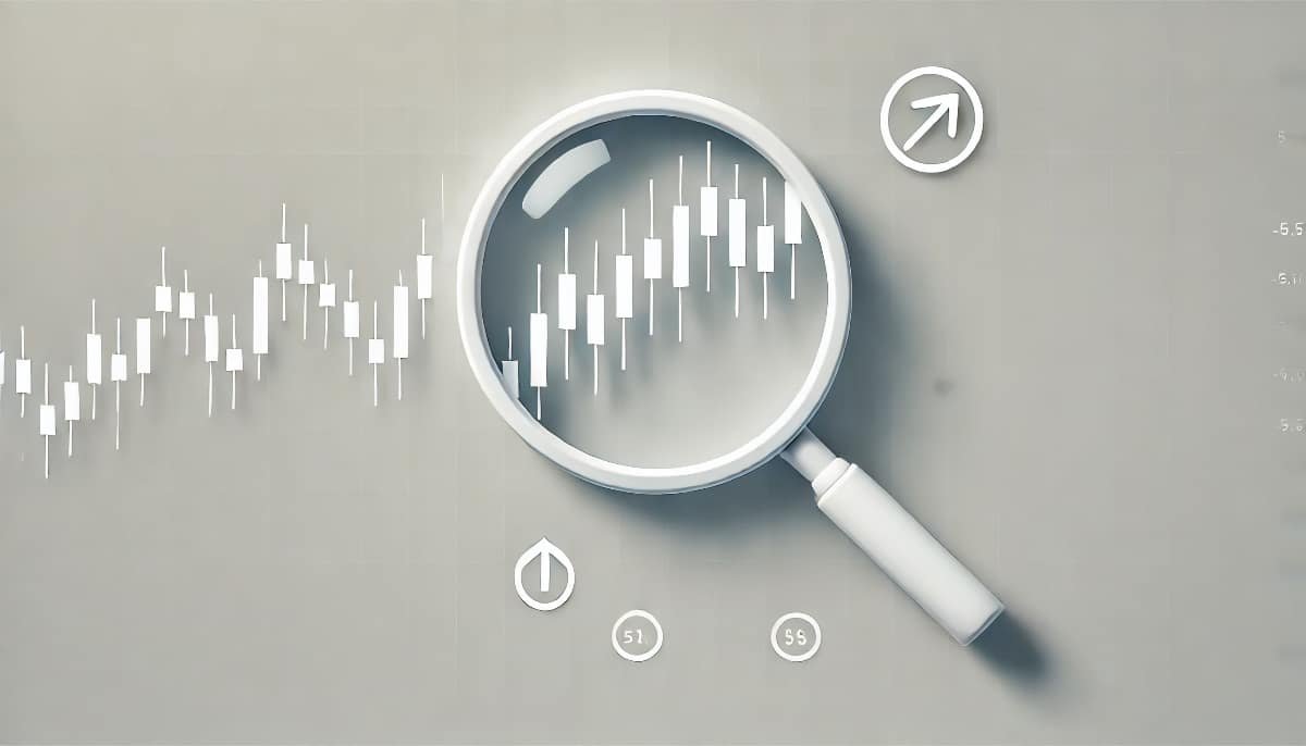 Practical Tips for better results on trading Forex market 1 a candlestick chart and a magnifying glass focusing on one of the candles