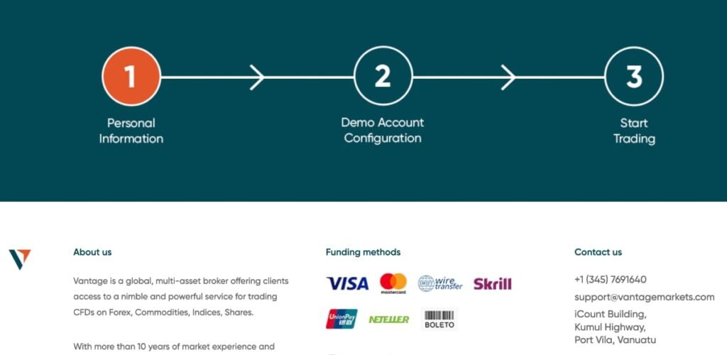 Vantage FX Demo Account - Australian broker 1 vantage demo 1